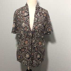 🐞 Trina Turk Boho Patterned Silk Blend Top